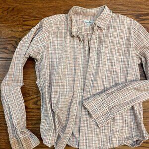 Steven Alan Shrunken Cotton Shirt – Women’s S, Plaid Button-Down.